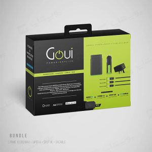 ست پاوربانک شارژر فندکی شارژر دیواری و کابل گوئی مدل ‎G-BUNDLE20 دارای پاوربانک 10000 میلی آمپر ساعت می باشد.