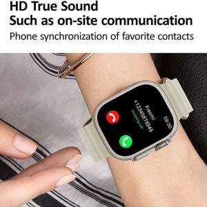 ساعت هوشمند مدل HK8 Pro Max با کیفیت صدای HD در مکالمه است.