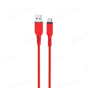 کابل شارژ USB به تایپ C هوکو مدل X59 در رنگ بندی قرمز