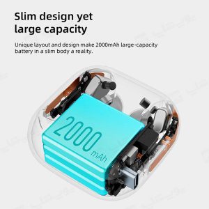 هندزفری بی‌ سیم میبرو مدل Mibro Earbuds 3 Pro با باتری 2000 میلی آمپر ساعت است.