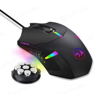 موس گیمینگ سیمی RGB ردراگون مدل Centrophorus2 M601 دارای خشاب تغییر وزن می باشد.