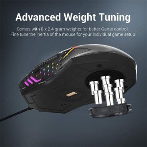 موس گیمینگ سیمی RGB ردراگون مدل Centrophorus2 M601 با 8 عدد وزنه می باشد.