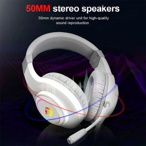 هدست گیمینگ سیمی RGB ردراگون مدل H260 Hylas با درایور 50 میلی متری می باشد.