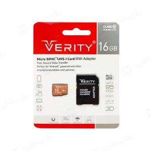کارت حافظه میکرو SD وریتی مدل 633X ظرفیت 16 گیگابایت با رم ریدر دارای گارانتی می باشد.