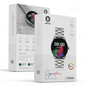 ساعت هوشمند گرین مدل green signature در بسته بندی مناسب قرار دارد.