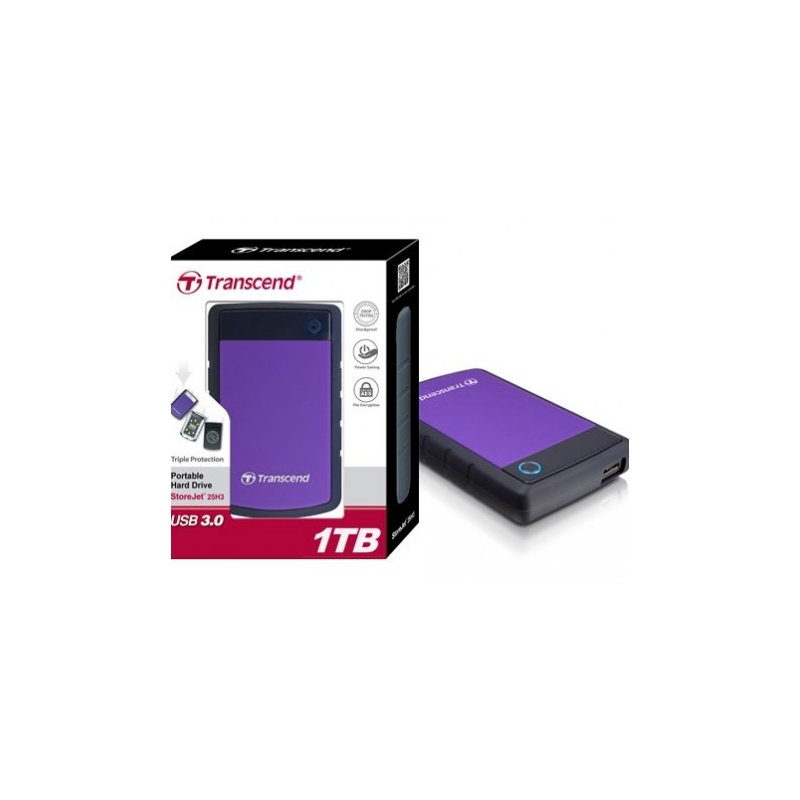 هارد اکسترنال USB 3.1 ترنسند مدل StoreJet 25H3B SJ25H3B با ظرفیت 1 ترابایت 