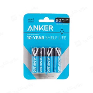 باتری قلمی انکر AA Alkaline مدل B1810 پک 4 تایی
