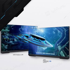 مانیتور گیمینگ سامسونگ مدل LS27AG300NUXEN سایز 27 اینچ با فناوری جلوگیری از تکه تکه شدن تصویر می باشد.