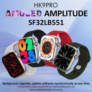 ساعت هوشمند مدل HK9 Pro با بند های مختلف و متفاوت است.