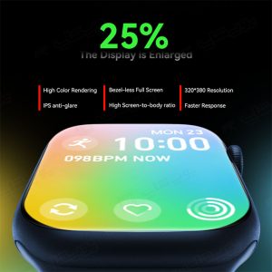 ساعت هوشمند مدل HW68 Max دارای نمایشگر با کیفیت بالا می باشد.