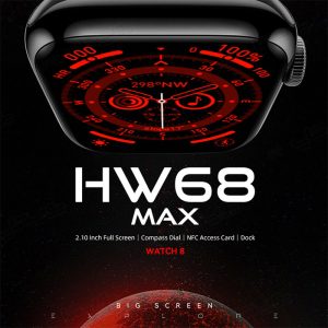 ساعت هوشمند مدل HW68 Max با طراحی و مقاومت بالا می باشد.