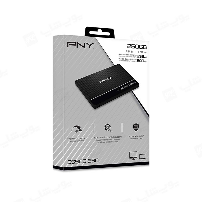 هارد SSD اینترنال 250 گیگابایت PNY مدل CS900 در بسته بندی مقاوم است.