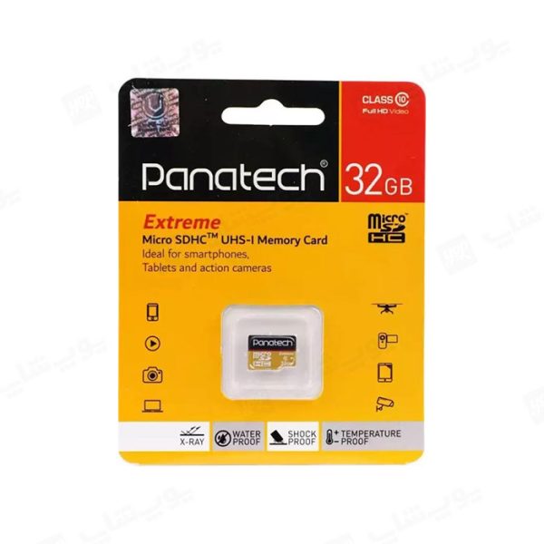 کارت حافظه میکرو SD پاناتک مدل Extreme ظرفیت 32 گیگابایت دارای گارانتی می باشد.