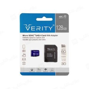 کارت حافظه میکرو SD وریتی مدل 533X ظرفیت 128 گیگابایت با آداپتور