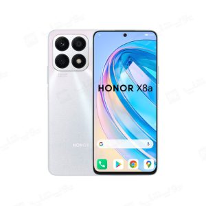 گوشی موبایل آنر مدل X8A ظرفیت 128 گیگابایت رم 8 گیگابایت در رنگ بندی سیلور است.