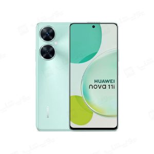 گوشی موبایل آنر مدل nova 11i ظرفیت 128 گیگابایت رم 8 گیگابایت در رنگ بندی سبز است.