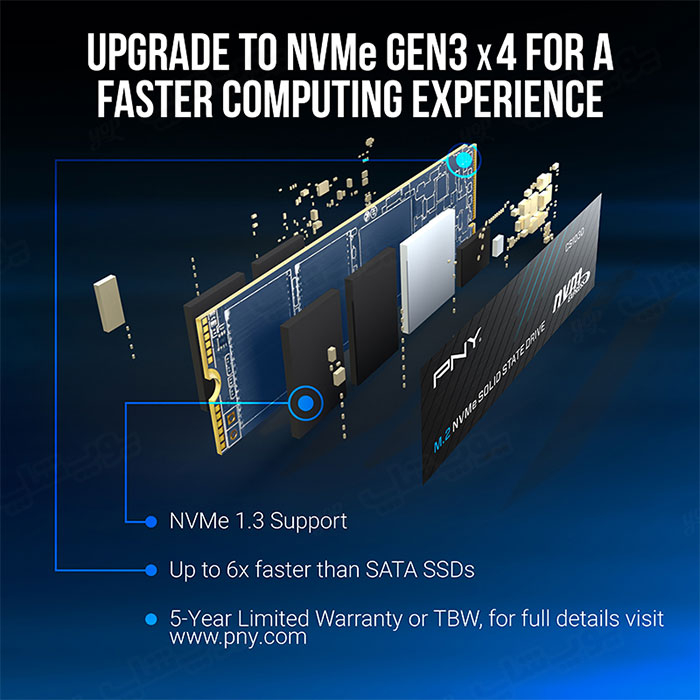 هارد M.2 SSD اینترنال 250 گیگابایت PNY مدل CS1030 نسل جدید از هارد های اینترنال است.