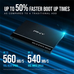 هارد SSD اینترنال 1ترابایت PNY مدل CS900 دارای سرعت خواندن و نوشتن بالا است.