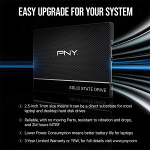 هارد SSD اینترنال 1ترابایت PNY مدل CS900 با نصب سریع و آسان می باشد.