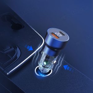 شارژر فندکی 50 وات رسی مدل RCC-N20 دارای اتصالی پایدار است.