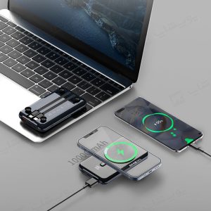 پاوربانک 10000mAh وایرلس شارژ مگنتی رسی مدل RPB-P18 دارای قابلیت شارژ 4 دیوایس می باشد.