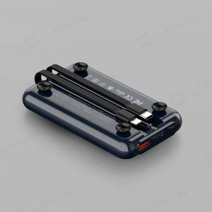 پاوربانک 10000mAh وایرلس شارژ مگنتی رسی مدل RPB-P18 دارای 2 عدد کابل تایپ C و لایتنینگ می باشد.