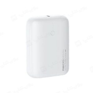 پاوربانک مینی 10000mAh رسی مدل RPB-P32 در رنگ بندی سفید است.