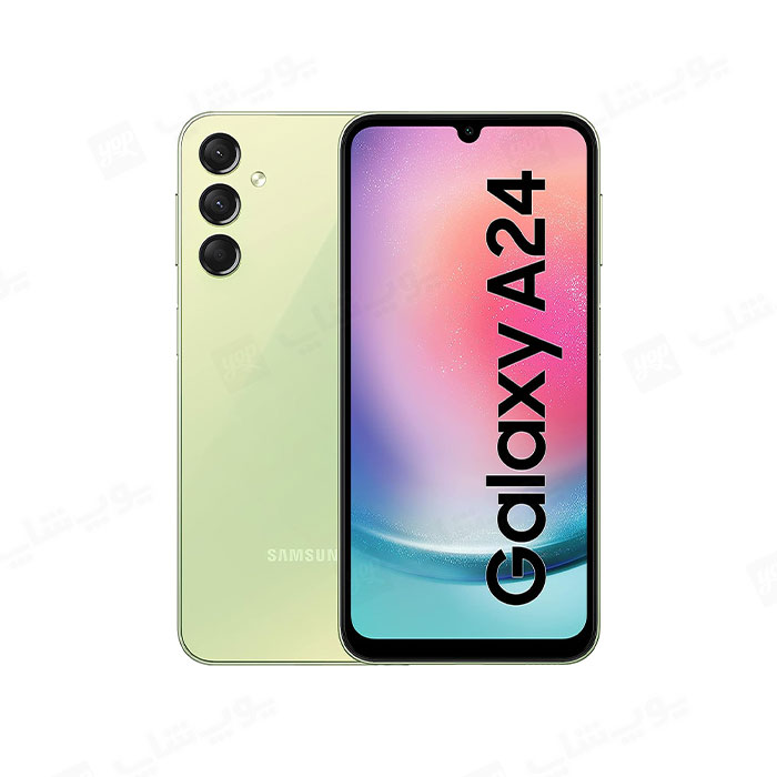 گوشی موبایل سامسونگ گلکسی A24 ظرفیت 128 گیگابایت رم 4 گیگابایت در رنگ بندی سبز می باشد.