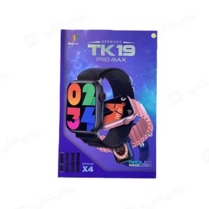 ساعت هوشمند مدل Tk19 Pro Max در بسته بندی مناسب قرار دارد.