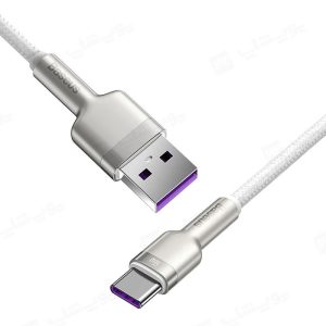 کابل شارژ USB به تایپ 66W C بیسوس مدل CAKF000101 با رویه از جنس آلیاژ روی می باشد.