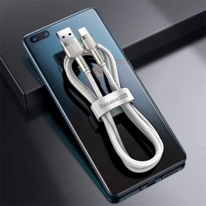 کابل شارژ USB به تایپ 66W C بیسوس مدل CAKF000101 دارای بست با کیفیت می باشد.