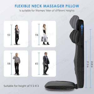 پشتی صندلی ماساژ کامفیر مدل CF-2317 با قابلیت تنظیم ارتفاع پشتی است.
