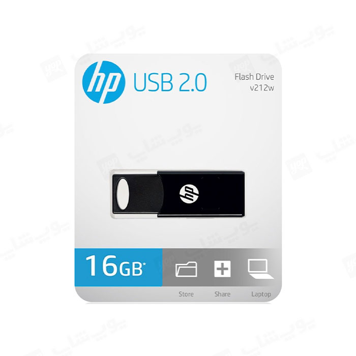 فلش مموری اچ پی مدل v212w USB2.0 با ظرفیت 16 گیگابایت در بسته بندی مناسب قرار دارد.