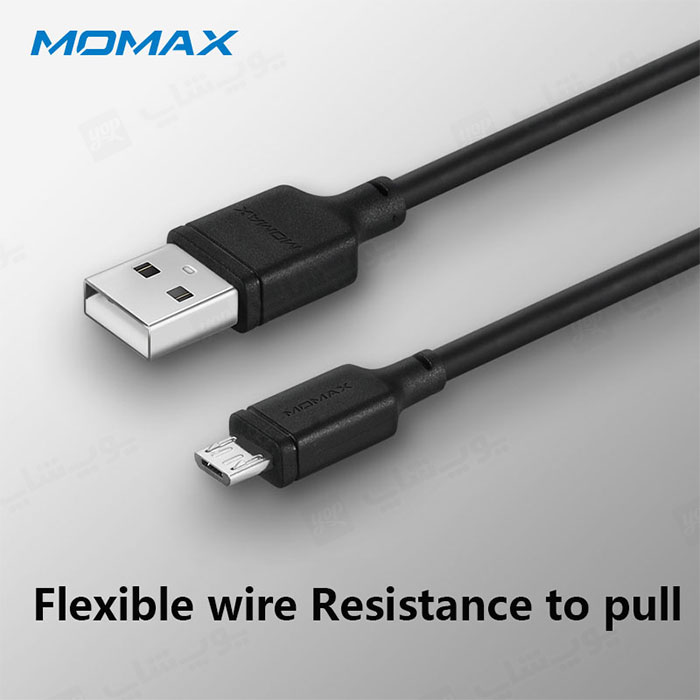 کابل شارژ USB به میکرو USB مومکس مدل DM16 دارای مقاومت بالا می باشد.
