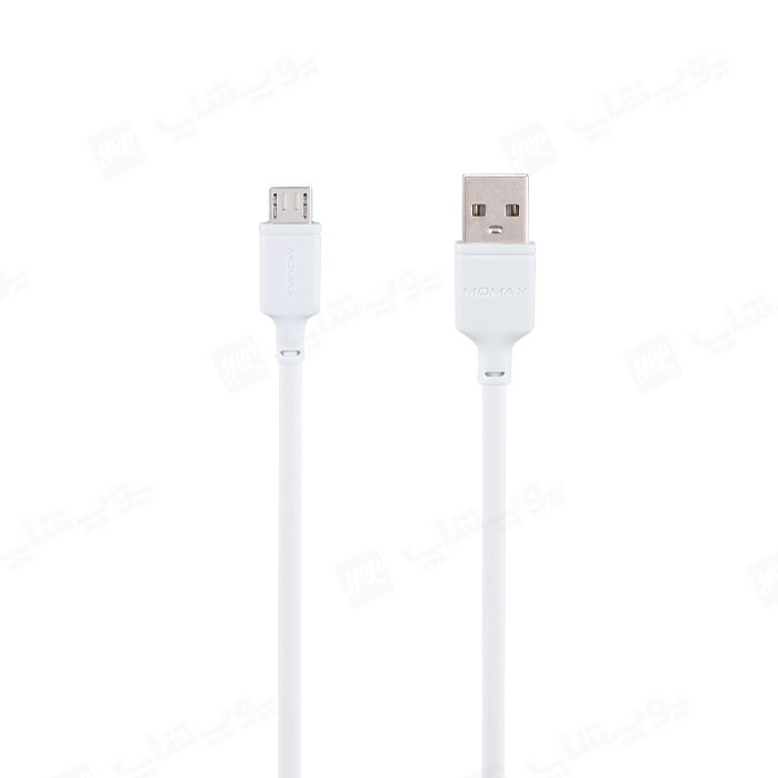 کابل شارژ USB به میکرو USB مومکس مدل DM16 در رنگ بندی سفید می باشد.