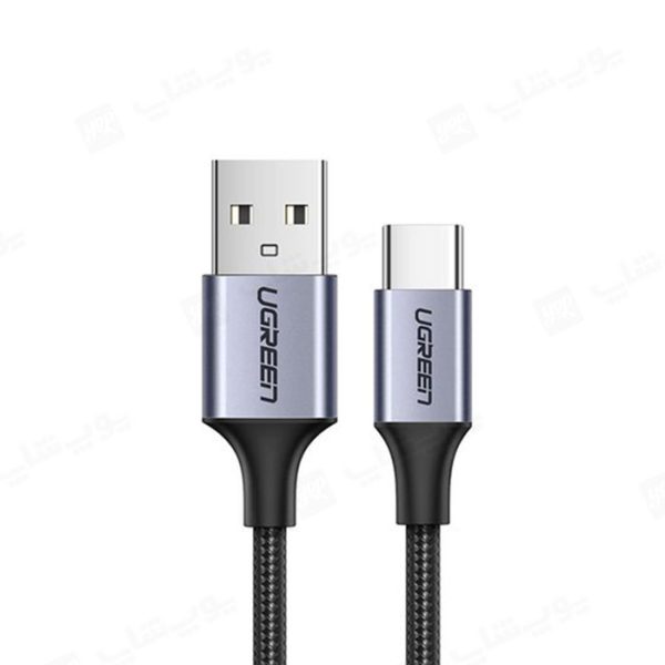 کابل شارژ USB به تایپ C یوگرین مدل US288 به طول 1.5 متر در رنگ بندی مشکی می باشد.