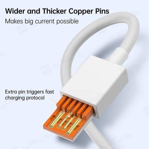 شارژر دیواری 120 وات اورجینال شیائومی با کابل تایپ C با کابل مخصوص شارژ سریع است.