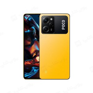 گوشی موبایل شیائومی مدل Poco X5 Pro 5G ظرفیت 256 گیگابایت رم 8 گیگابایت در رنگ بندی زرد است.