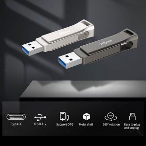 فلش مموری OTG داهوا مدل P629 USB3.2 Gen1 ظرفیت 64 گیگابایت دارای سرعت انتقال بالا می باشد.