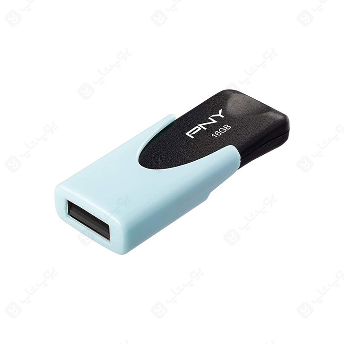 فلش مموری PNY مدل FD16GATT4PAS1KA-EF USB2.0 با ظرفیت 16 گیگابایت دارای بازشوی کشوئی است.