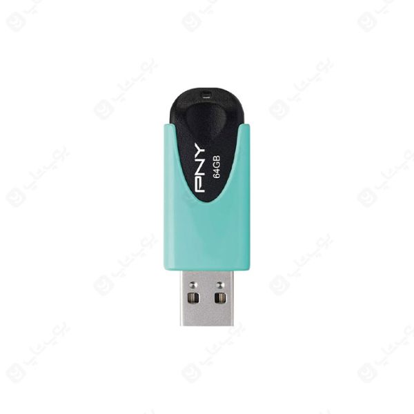 فلش مموری PNY مدل FD64GATT4PAS1KA-EF USB2.0 با ظرفیت 64 گیگابایت در رنگ بندی فیروزه ای می باشد.