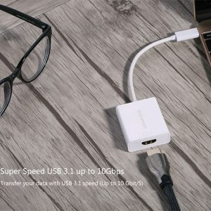 مبدل تایپ C به HDMI یوگرین مدل 40273 مناسب برای انتقال تصویر می باشد.