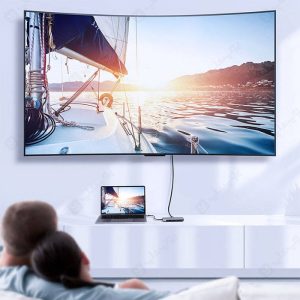 هاب 9 پورت Type-C به USB3.0 ،LAN ،VGA ،HDMI ،SD ،TF و PD یوگرین مدل CM-274 مناسب برای انتقال تصویر با کیفیت 4K