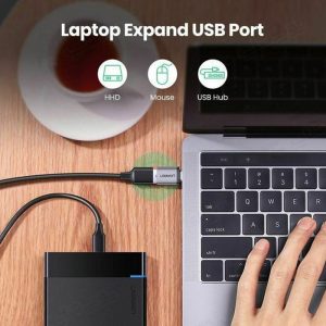 تبدیل OTG تایپ C به USB 3.0 یوگرین مدل US270 قابل استفاده برای انواع دیوایس می باشد.