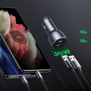 شارژر فندکی 36W QC3.0 یوگرین 10144 CD213 از تکنولوژی QC3.0 پشتیبانی می‌کند