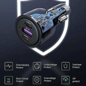 شارژر فندکی 69W PD+QC3.0 یوگرین CD239 از تکنولوژی QC3.0 پشتیبانی می‌کند