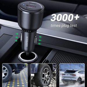 شارژر فندکی 69W PD+QC3.0 یوگرین CD239 با قدرت خروجی بالا
