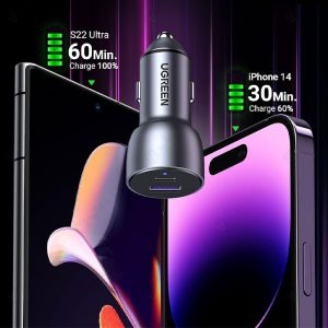 شارژر فندکی 36W PD+QC3.0 یوگرین 60980 CD213 با طراحی کوچک و سبک