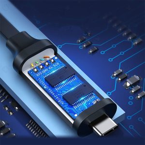 کابل Type C به LAN یوگرین مدل CM204 به طول 1.5 متر با امکان اتصال به دستگاه‌های مختلف