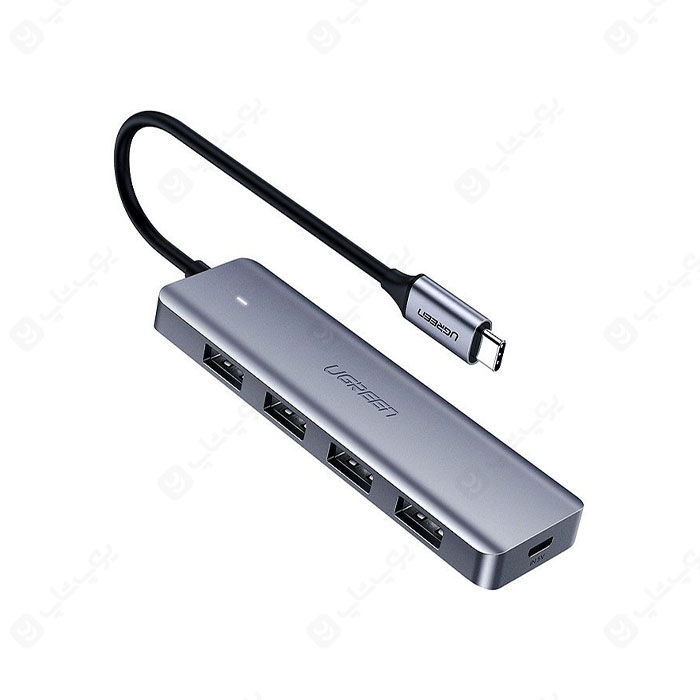 هاب 5 پورت Type-C به USB 3.0 و میکرو USB یوگرین CM219 مناسب برای اتصال همزمان چند دستگاه